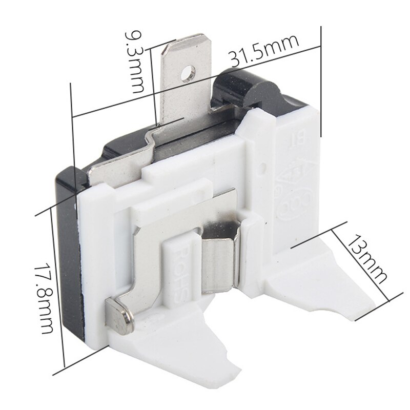 Refrigerator PTC Starter Relays 15 Ohm 2-Pin Compressor Overload Protector 1/6HP Accessories USJ99