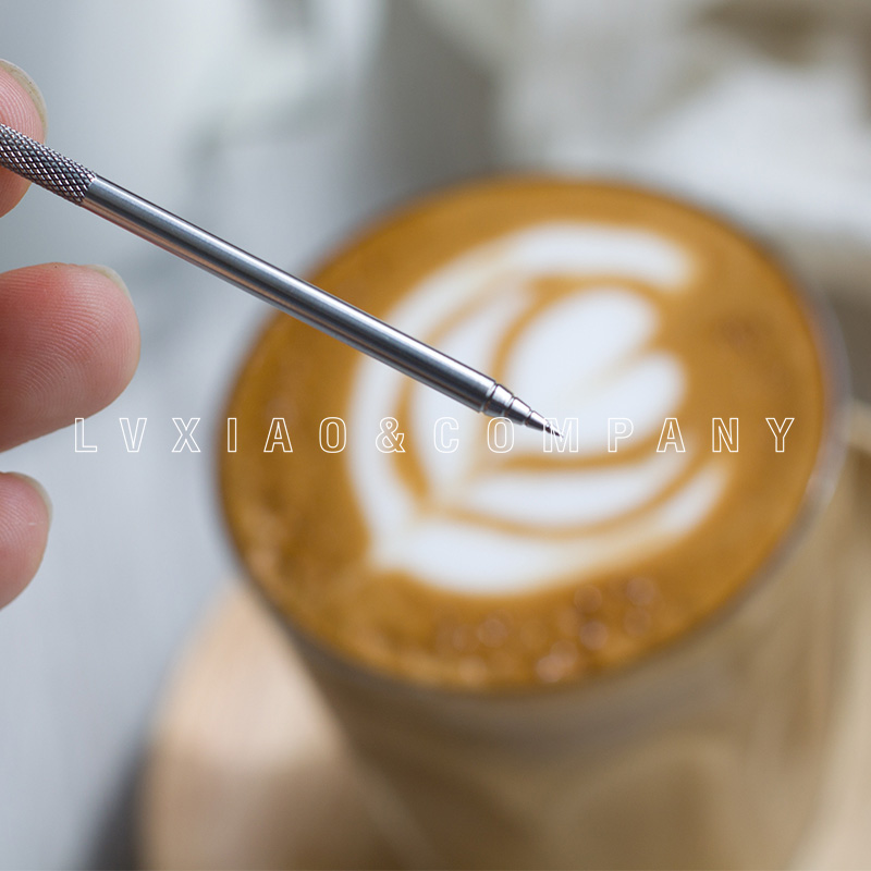 Watchget Rvs Koffie Pull Bloem Naald Cappuccino Latte Espresso Barista Decorating Pen Keuken Huishouden Cafe Tool
