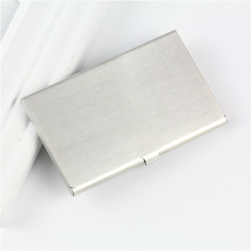 Mannen Metalen Rvs Kaarthouder Case Silver Aluminium Zaken Id Credit Bank Card Case Voor Kaarten