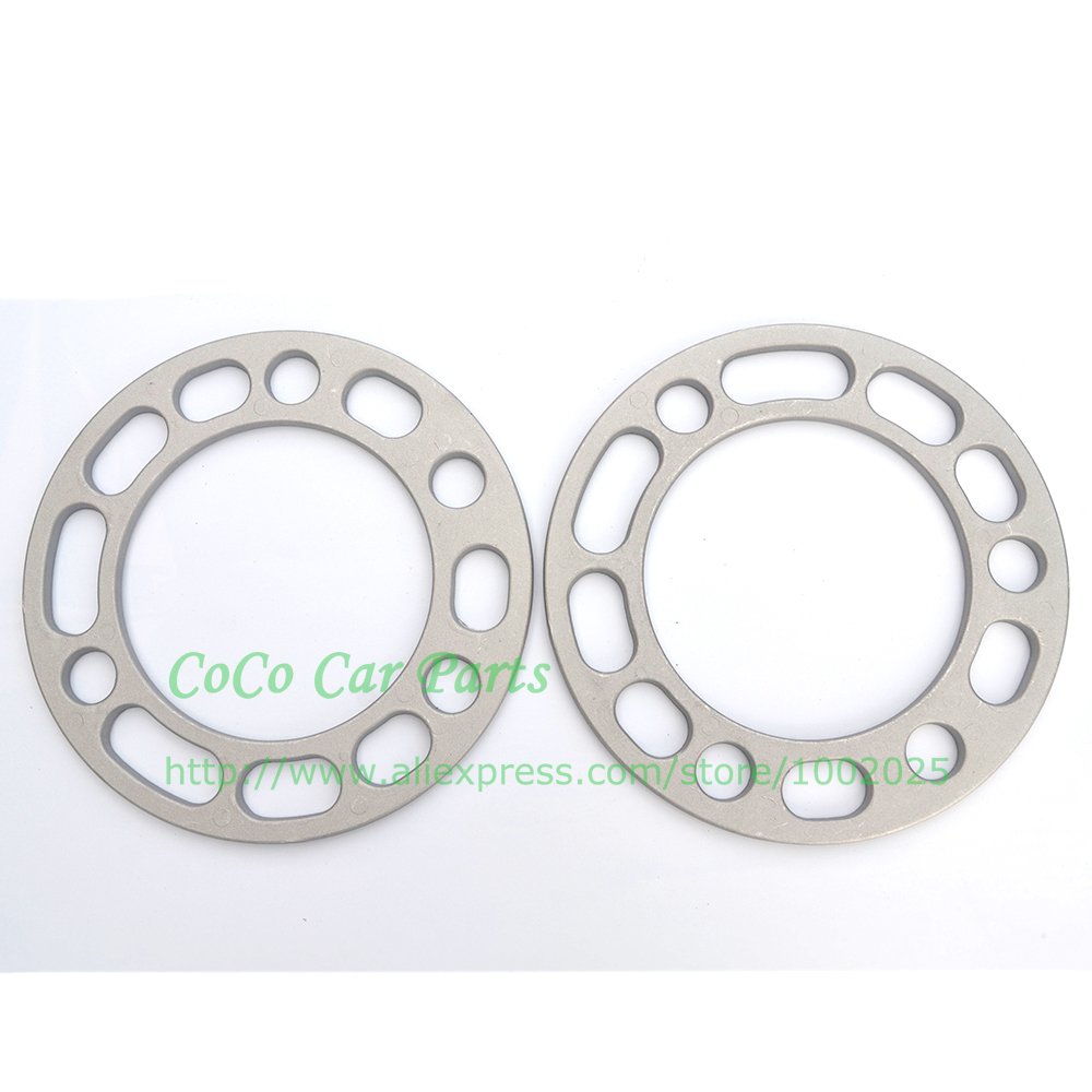2 stk. 6mm aluminiumsafstandsskiver af aluminium shims plader til 5 x 139.7 & 6 x 139.7 id = 108mm