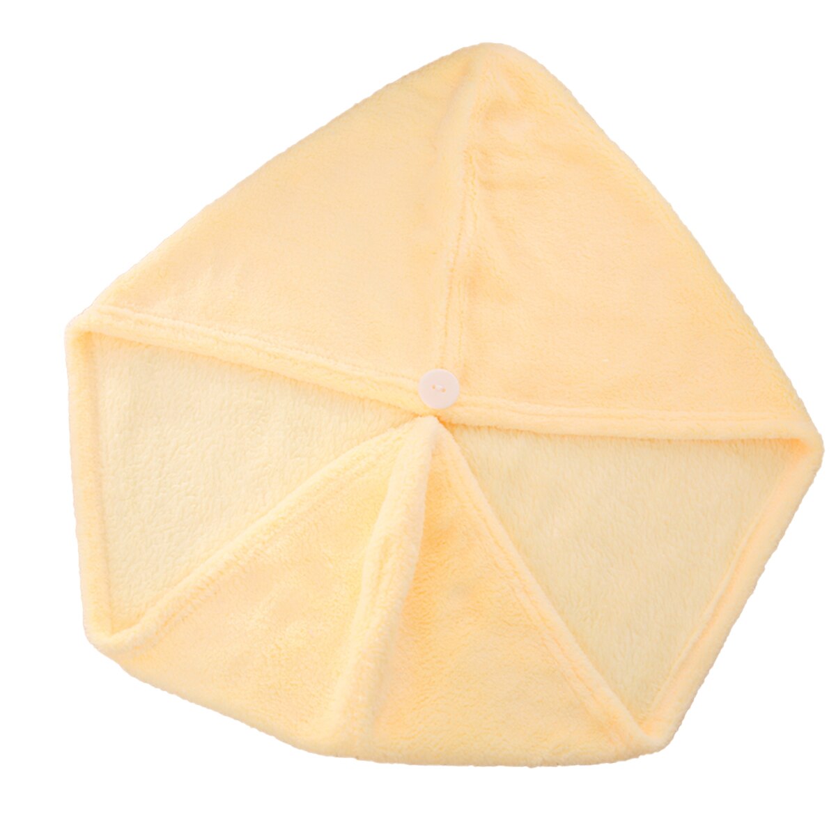 Korallfleece hår torr handduk superabsorberande turban handduk turban för kvinnor hår bad inlindad mössa: Gul