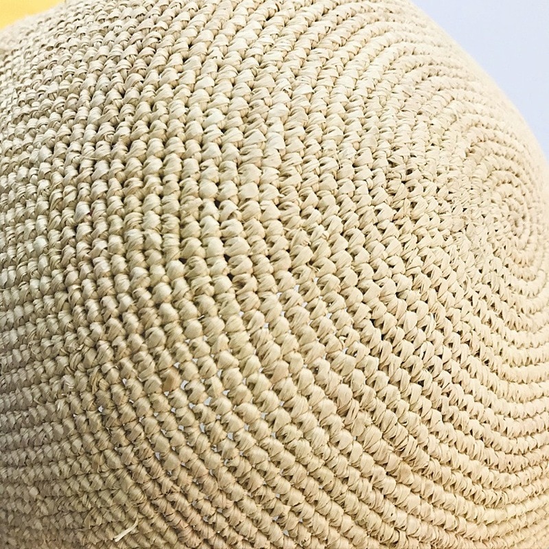 Summer Raffia crochet cloth along with female back bowknot baseball cap equestrian cap duck tongue straw hat