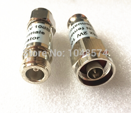 1pc Attenuator 2W 2 Watts DC-3 Ghz 10dB N RF coaxial Power plug Male to jack Female 50 ohm resistance