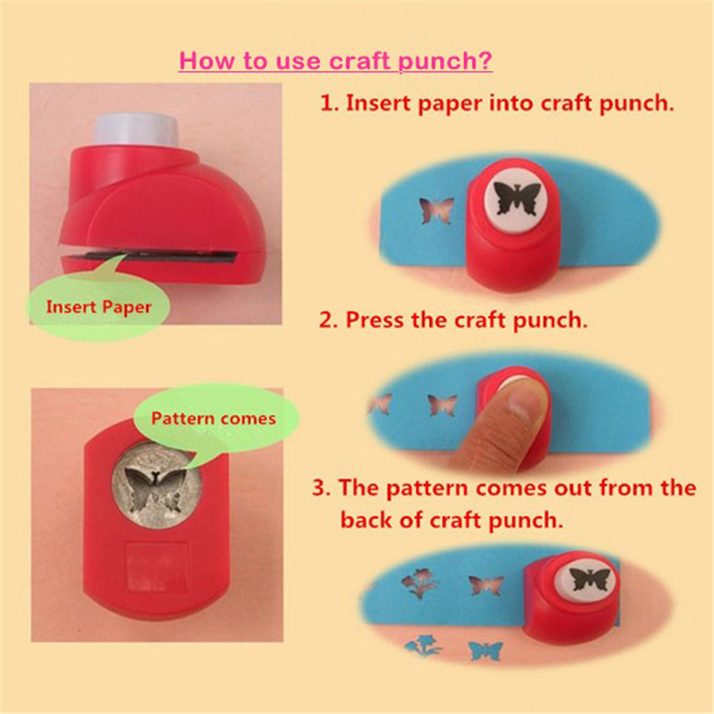 Mini DIY Stationery Kid Xmas Hand Press Album Paper Craft Punch Embosser Tree