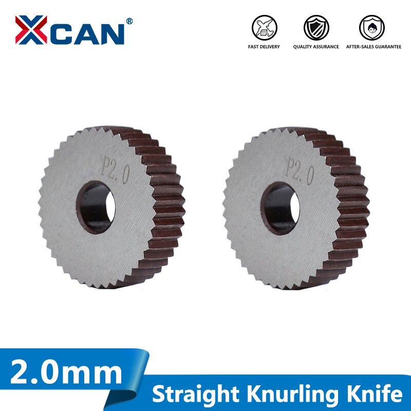 XCAN 2.0mm Wheel Lathe Knurling Tools Gear Shaper Cutter Straight Knurling Knife Inner Hole Embossing Wheel Knurling Wheel