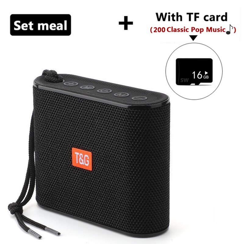 Mini Altoparlante del Bluetooth Portatile Piccolo Colonna Wireless Music Center Subwoofer BoomBox 3DStereo Altoparlanti USB per I Telefoni con TF di FM: Black with TF card