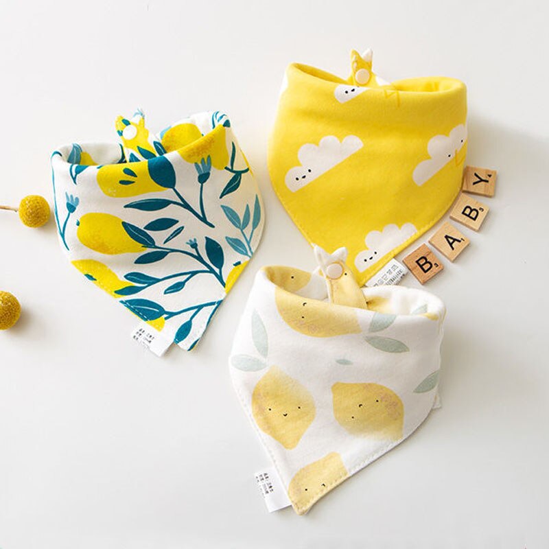 3Pcs Slabbers 100% Biologisch Katoen Slabbetjes Driehoek Burp Doek Cartoon Speeksel Handdoek Babyvoeding Slabbetjes Zachte Absorberende Jongens meisje Slabbetjes: SK30007