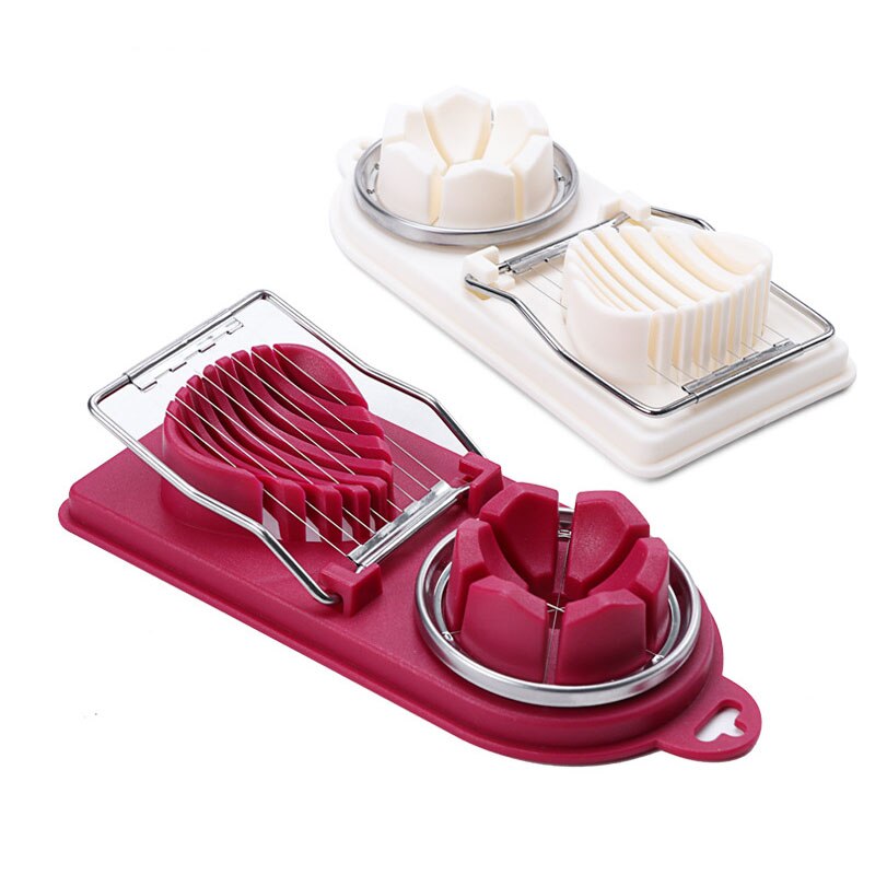 Verkoop Koken Gereedschap 2in1 Cut Multifunctionele Keuken Egg Slicer Sectione Cutter Mold Flower Edges Gadgets Gereedschap