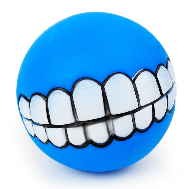 Pet Dog Funny Ball Teeth Chew Toys Dogs Play Fetching Squeak Toys Pet Supplies Dog Chew Toy