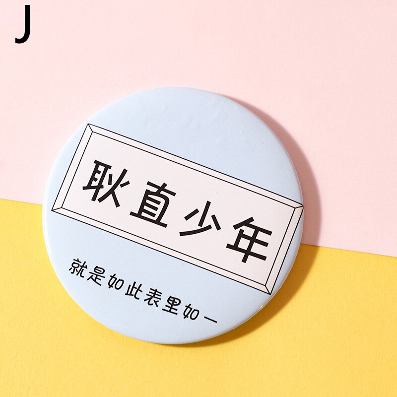 Portable Makeup Mirror Hand Mirror Mini Round Pocket Mirror Makeup Vanity Mirror Cosmetic Tool Travel Accessories: J