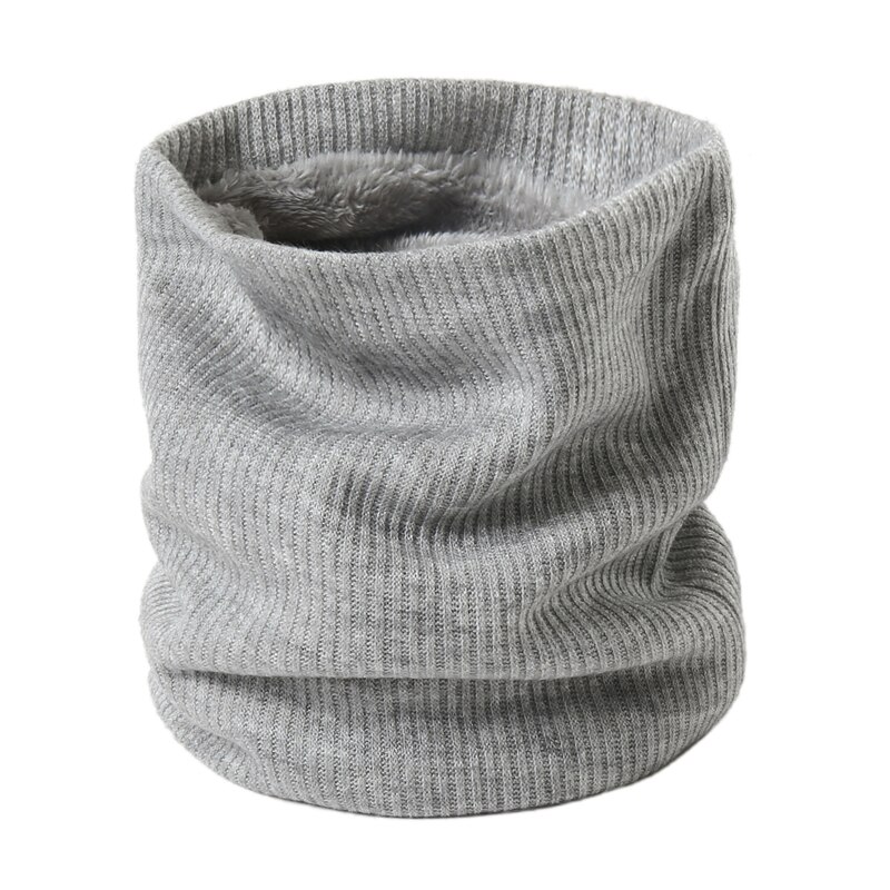 hiver femmes écharpe tricot foulard dame foulards anneau femme foulard cachemire imitation peluche hommes masque col écharpes: Gray