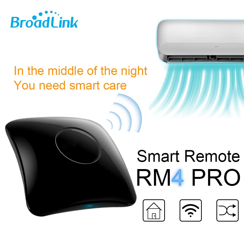 BroadLink RM4 Pro Smart Home Universal Remote IR & RF Transmitter For Air-con, TV, Switch, etc. Support Alexa and Google Home
