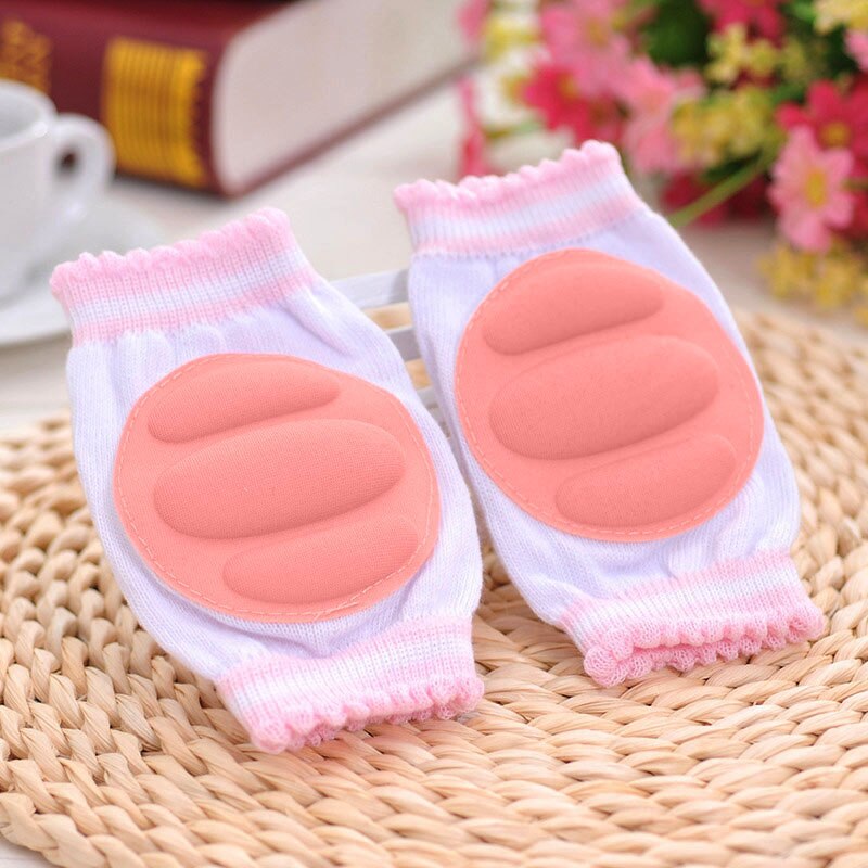 1 paar Baby Knie Pads Beschützer freundlicher freundlicher Sicherheit Krabbeln Ellbogen Kissen Kleinkinder Knie Pads Schutz Bein Wärmer Baby Kniescheibe: Rosa