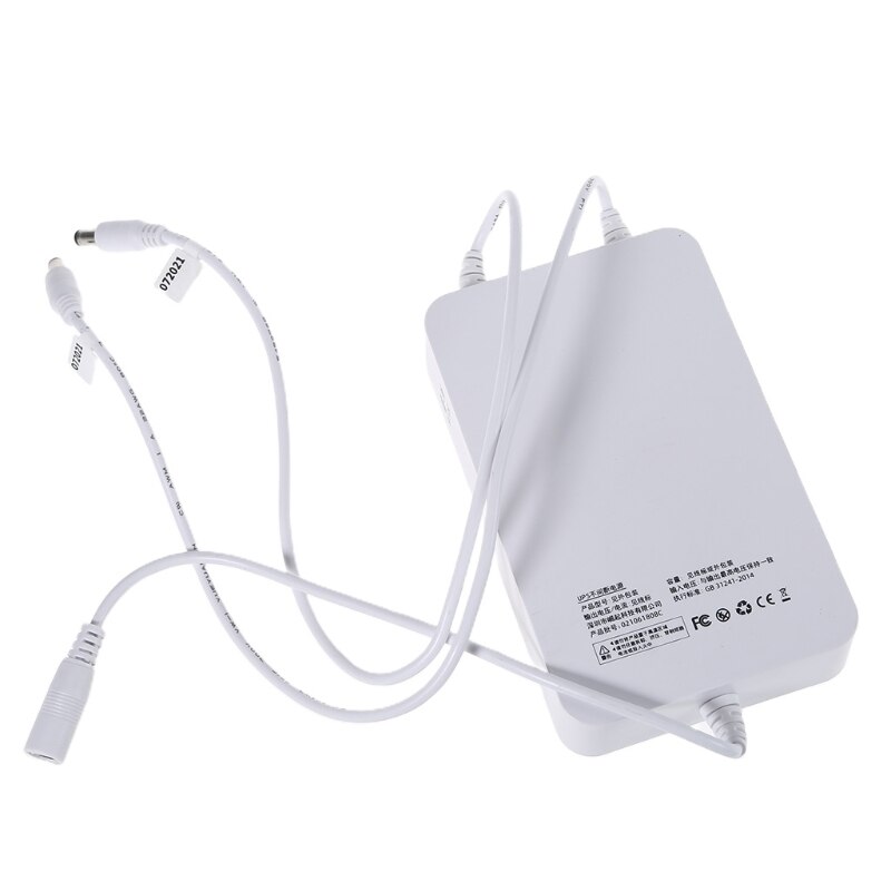 Dual 12V 1A Uitgang 10000Mah 5.5X2.1Mm Ups Voeding Voor Draadloze Router Cctv Camera Led strip Panel Versterker