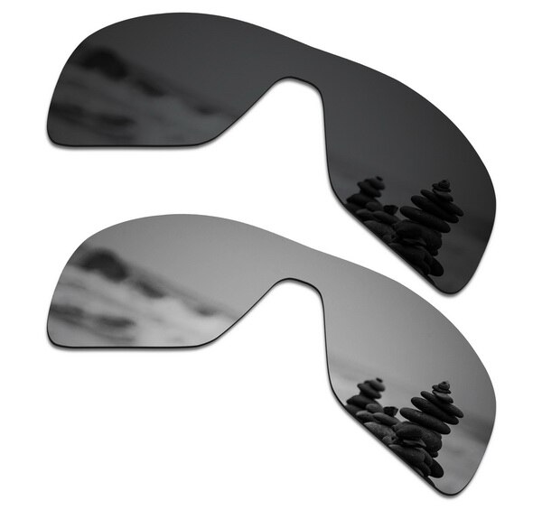 SmartVLT 2 Stuks Gepolariseerde Zonnebril Vervanging Lenzen voor Oakley Turbine Rotor Stealth Zwart en Zilver Titanium: Default Title