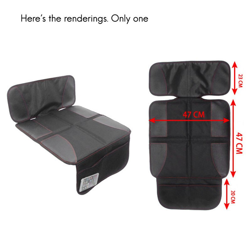 Auto Car Seat Protector Cover with Large Pocket Ultra Mat Pad Under Baby Child Carseat Non-Slip