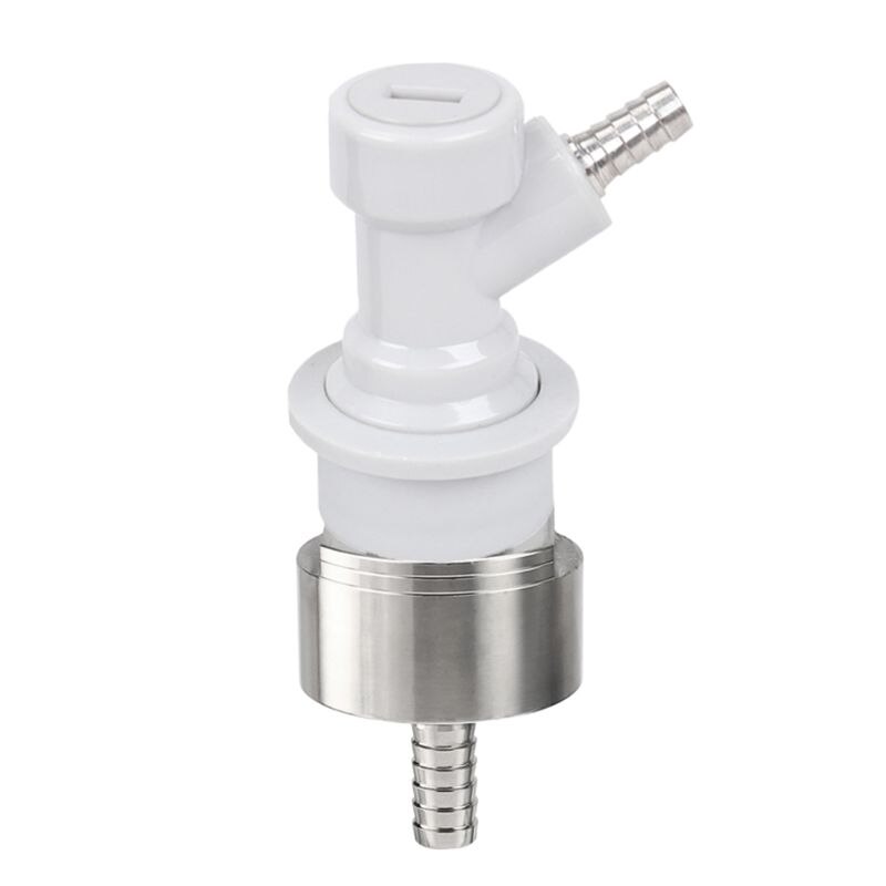 Stainless Steel Carbonation Cap Carbonator & Liquid Ball Lock Disconnect fit H37F: White