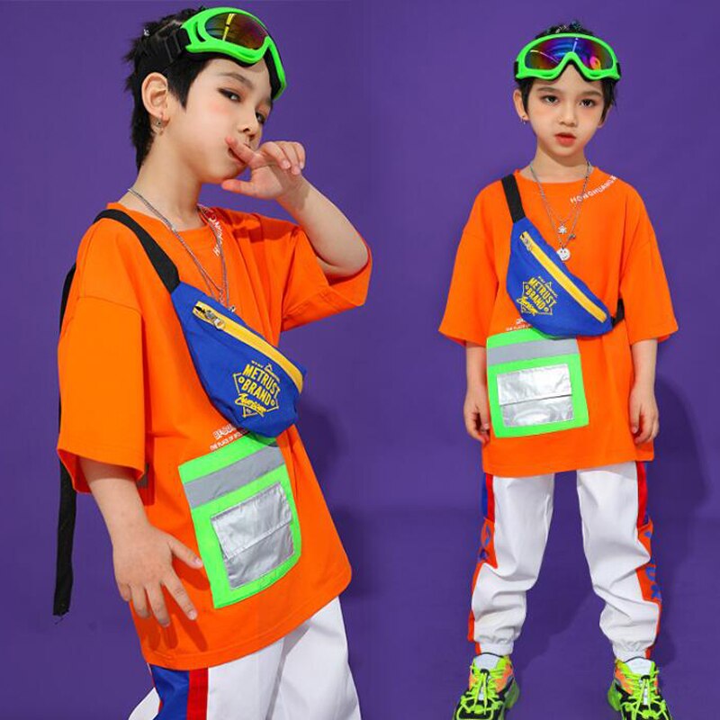 Kids Hip Hop Dansen Kleding Outfits Oversize Tshirt Tops Jogger Broek Jongen Meisjes Jazz Dans Kostuum Kleding Street Wear