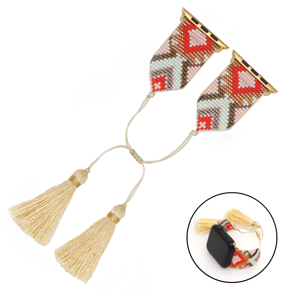 Go2Boho cinturino per orologio da donna Miyuki Seed Bead Jewelry cinturino intrecciato fatto a mano cinturino per Apple Huawei Sumsung Smart Watch: Default Title