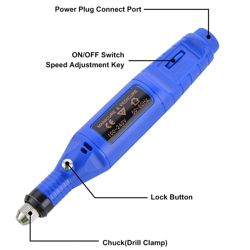 20000r/min Electric Grinder Mini Grinder Engraving Pen Rotary Tool Kit Trimming Polishing Micro Drilling Tool With 161Pcs/105Pcs