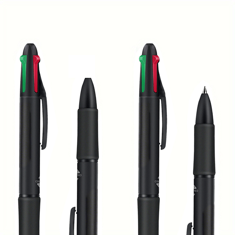Mehrfarbiger Kugelschreiber, 0,7 mm, einziehbarer farbiger Stift, 4-in-1-Tintenstift zum Zeichnen, Schreiben, Büro, Studentenbedarf