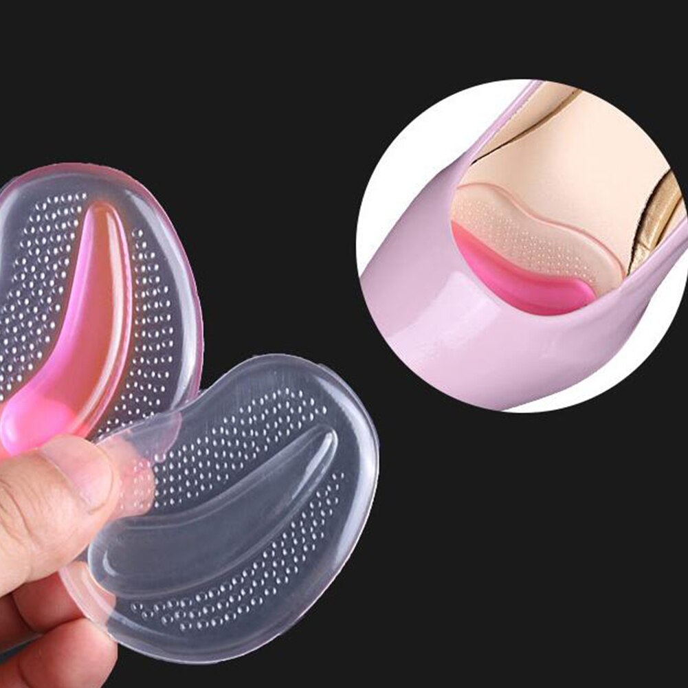 1 par gel indlæg silikone forfodspuder indlægssåler gel indlæg massager anti-skrid smertestillende sandaler hvid rød sko tilbehør