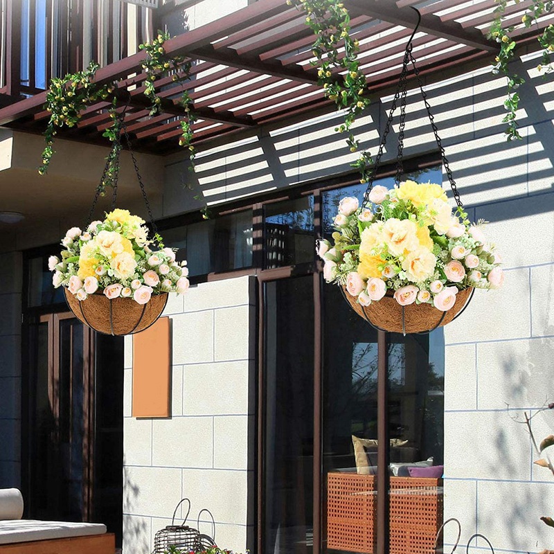 Leoyoubei Hanging Flower Pots For Outdoor Indoor Plants With