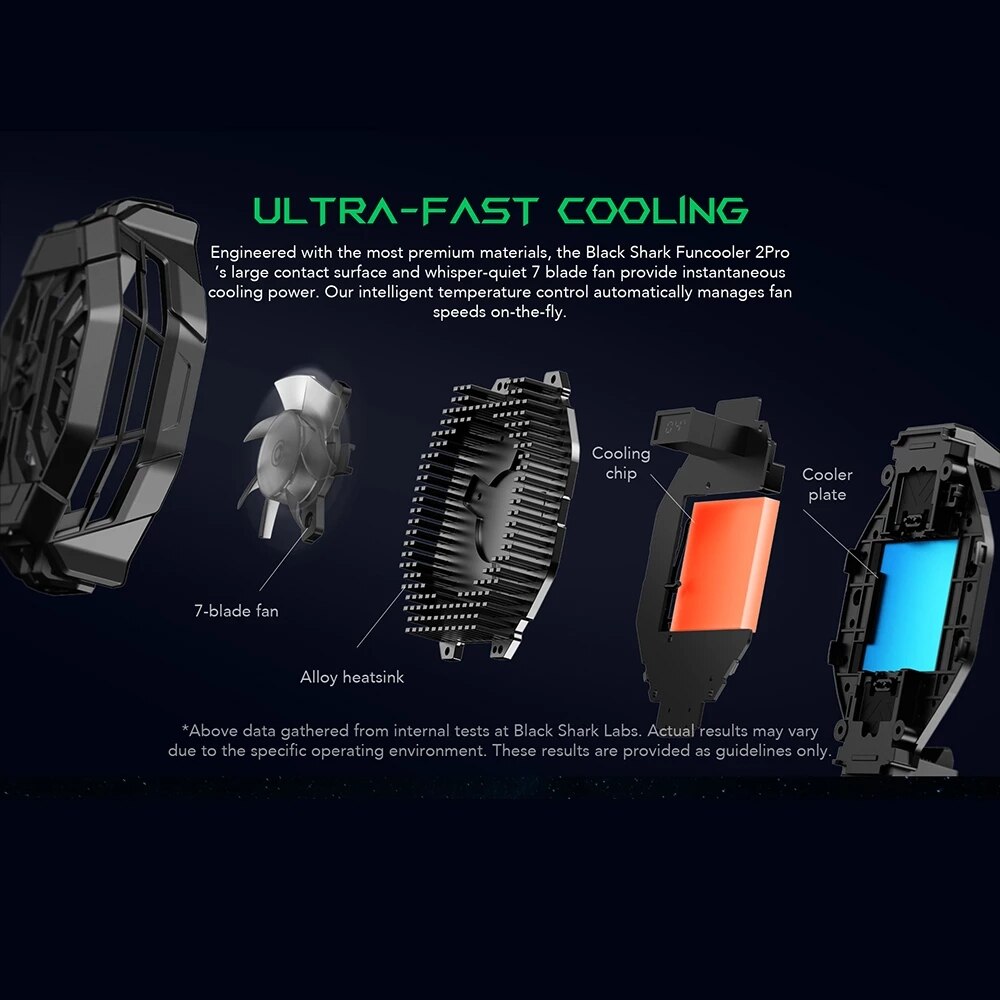 Black Shark-enfriador FunCooler 2 Pro para teléfono móvil, Original, para Poco X3, F3, M3,Xiaomi Redmi Note 10,Redmagic 6,ROG 5