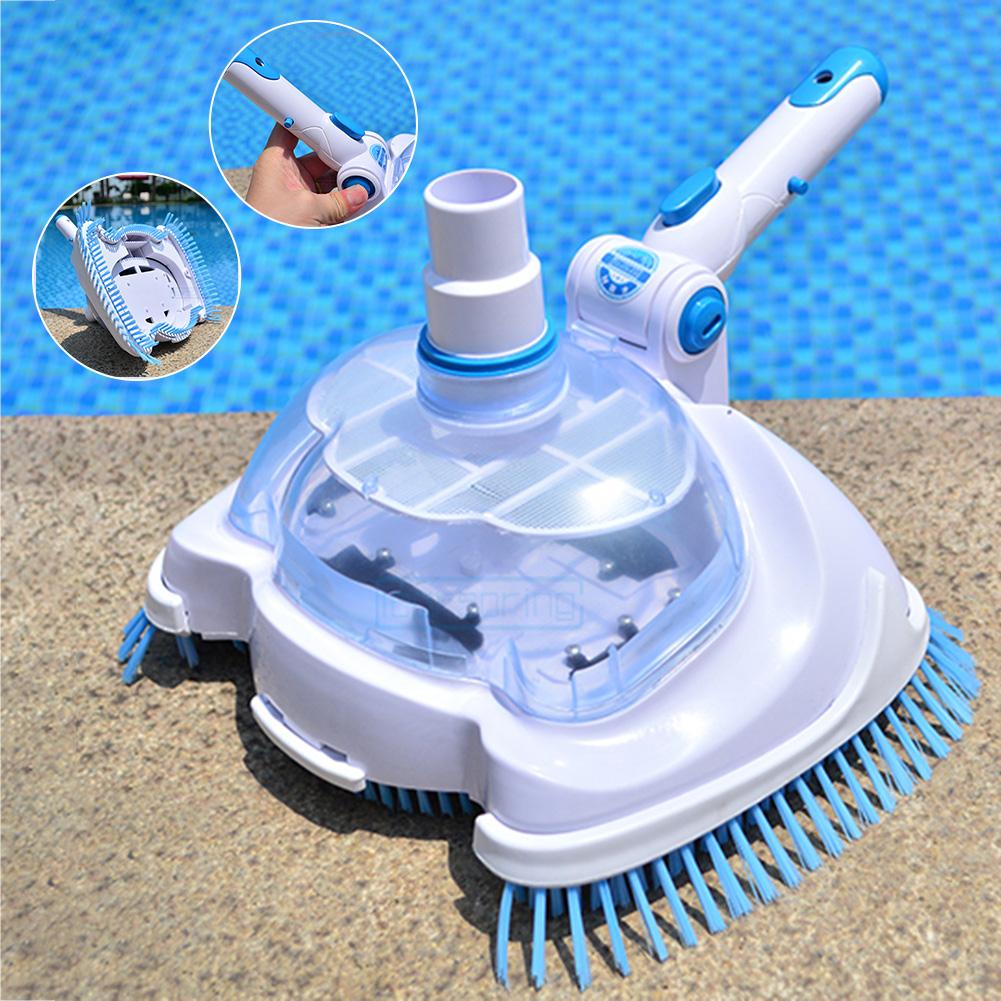 Limpiador submarino para piscina, Herramientas de limpieza de objetos flotantes, cabezal de succión, cepillo transparente para fuente de estanque, chorro de vacío para piscina