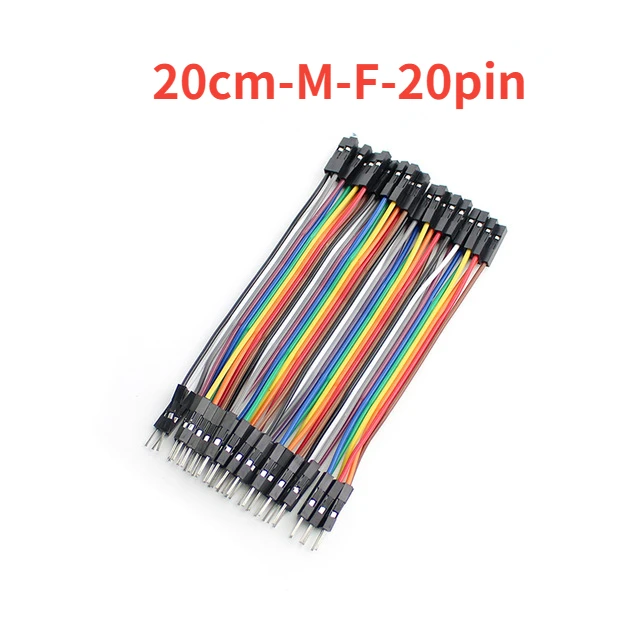 Cables de puente Dupont de 20 pines, 10cm, 20cm, macho a macho, hembra a hembra, macho a hembra, f o Arduino y proyectos electrónicos de bricolaje: Blanco