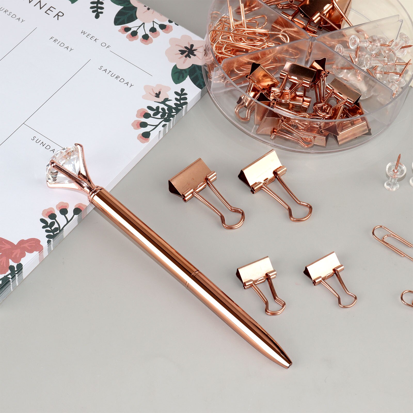 Schreibtisch Büro Liefert einstellen Rose Gold Acryl Büro Schreibwaren Schreibtisch Organizer Zubehör Für Frau