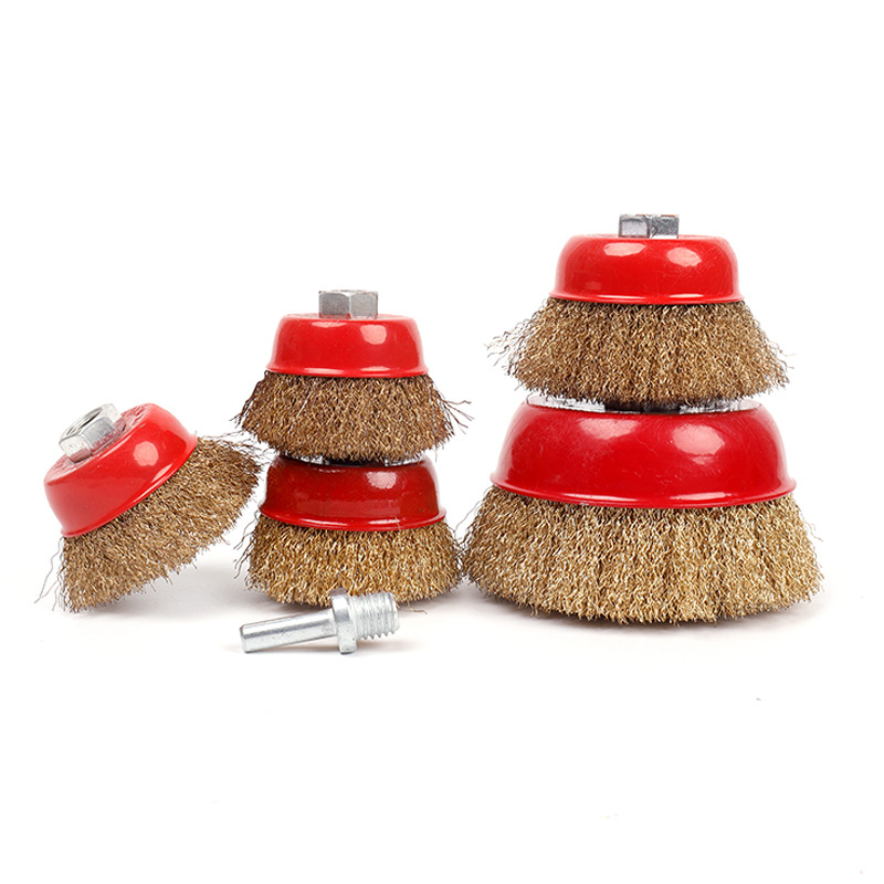 Metal Polishing Wheel / Cleaning Wire Brush / Bowl Type Grinding and Derusting Steel Wire Wheel with Nut / Angle Grinder