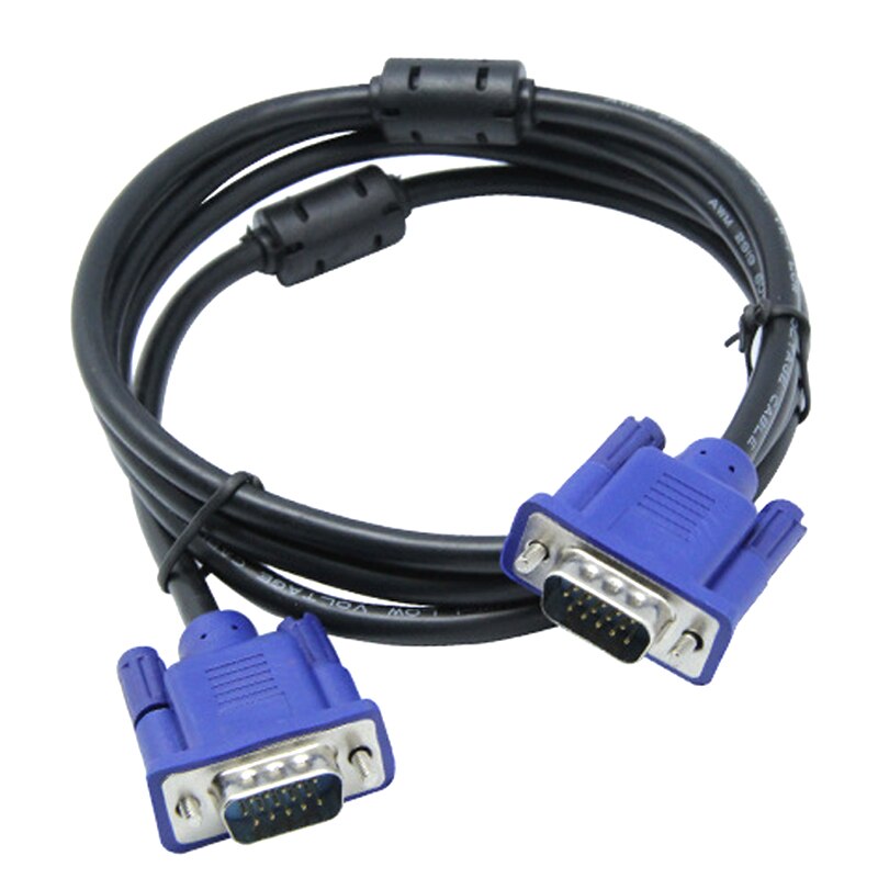 1.5m to 15m Computer Monitor VGA Extension Cable HD 15 Pin Male to Male VGA To VGA Cable full Copper conductor for Laptop PC