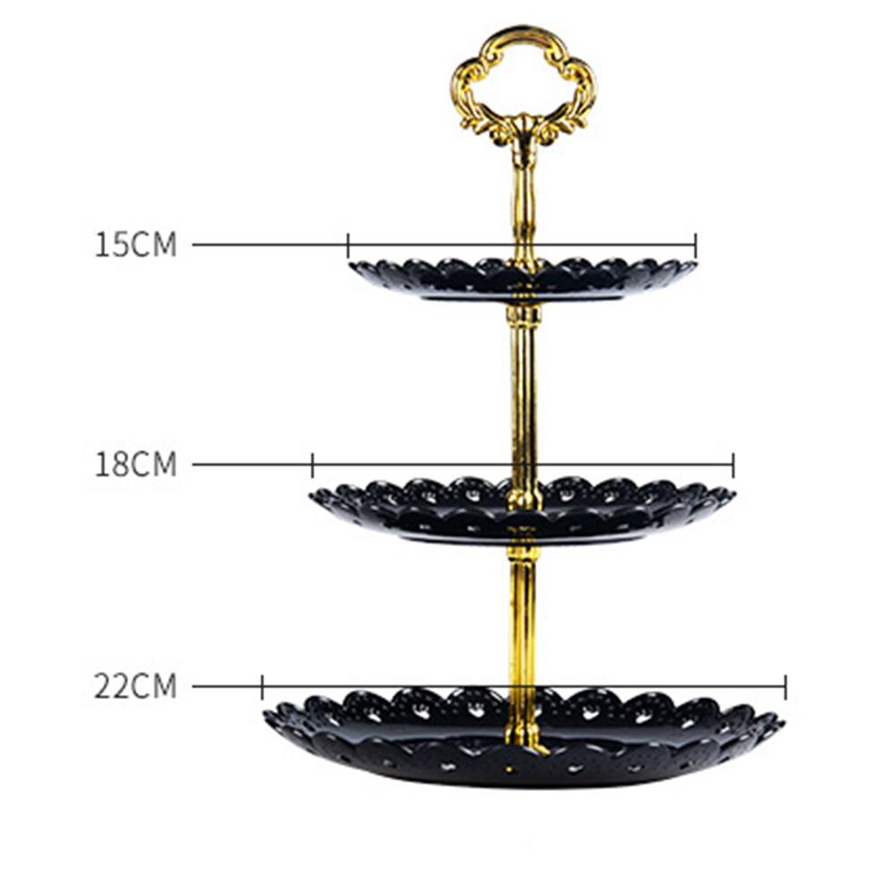 3-Tier Stand Cake Stand Three-layer Fruit Plate Cake Stand Dessert Vegetable Storage Rack Afternoon Tea Weeding Party Cake Stand