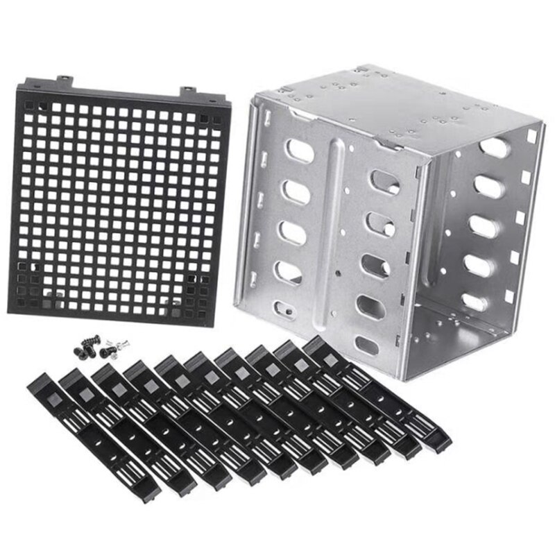 5,25 zoll zu 5X 3,5 Zoll SATA HDD Festplatte Käfig Rack für PC Liefert Edelstahl Tray Caddy Adapter: Default Title