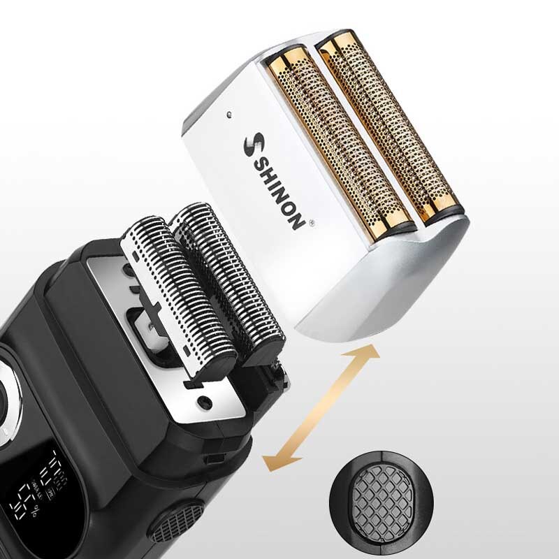 shinon LCD USB rechargeable electric Shaver razor portable beard shaving trimmer Reciprocating razor men&#39;s shaver hair trimmer