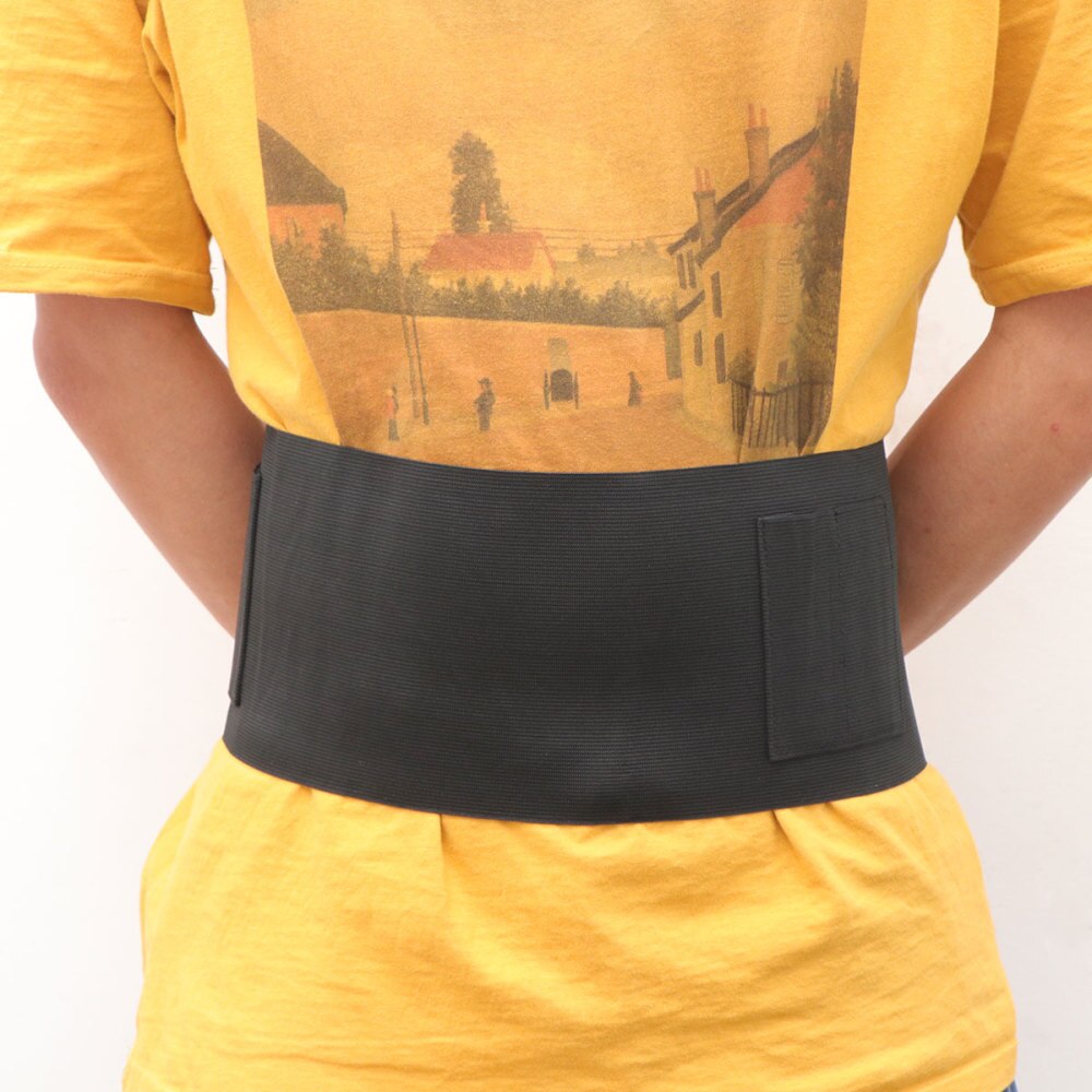 Adjustable Belly Waist Band Holster With Double Pouches (Black)