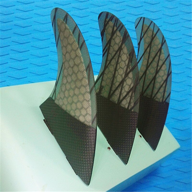 Aletas de surf FCS G5 para tabla de surf, tabla sup, panal de fibra de vidrio, cuñas, aletas tri set, tabla de surf, tabla de surf, almohadilla trasera