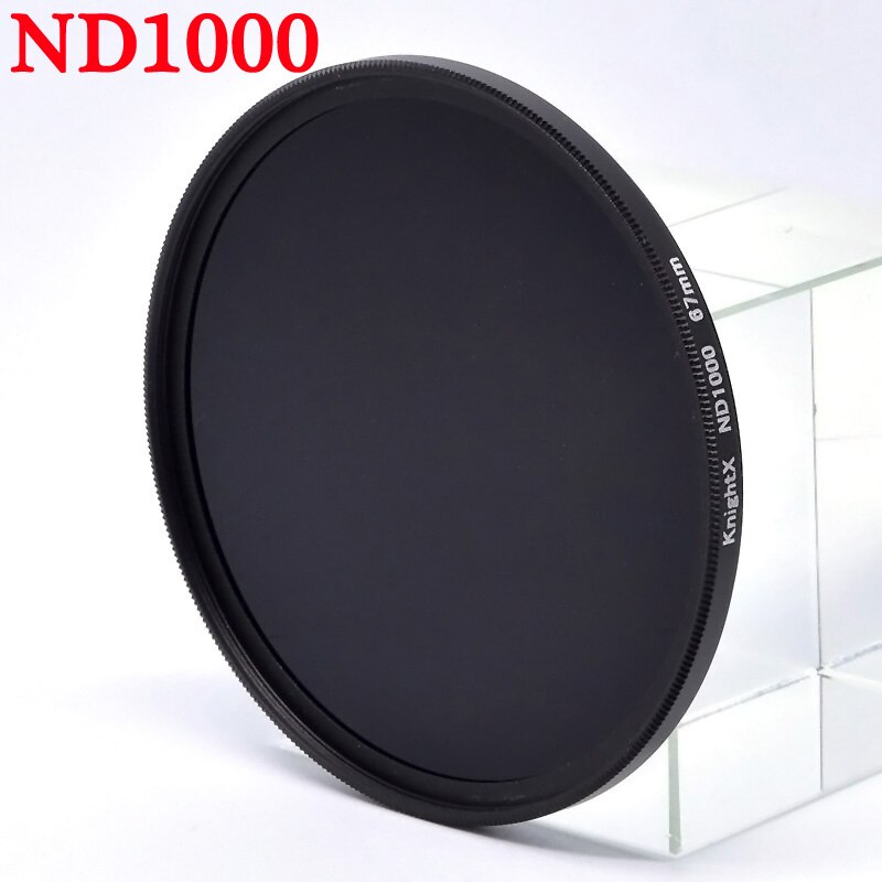 KnightX 52MM 58MM 62MM 67MM 72MM 77MM ND1000 Lens Filter ND1000 Neutral Density For canon eos sony nikon 18-200 d3300 1300d 50d: 52mm