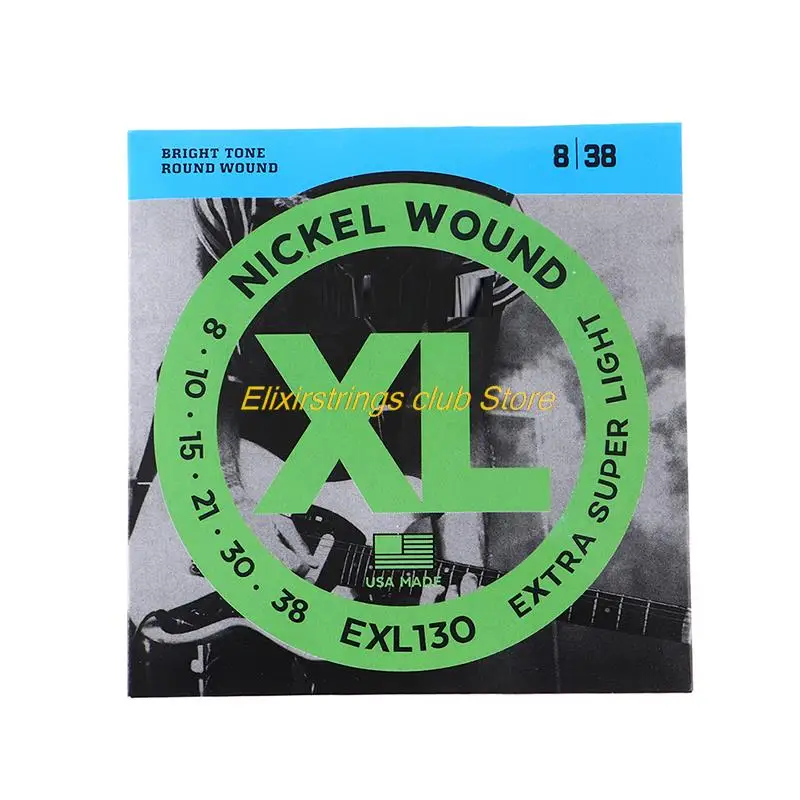 6 PCS Carbon Steel Nickel Core Wound Electric String Musician's First Choice Rich Timbre Feel Moderate For 6-String Guitar