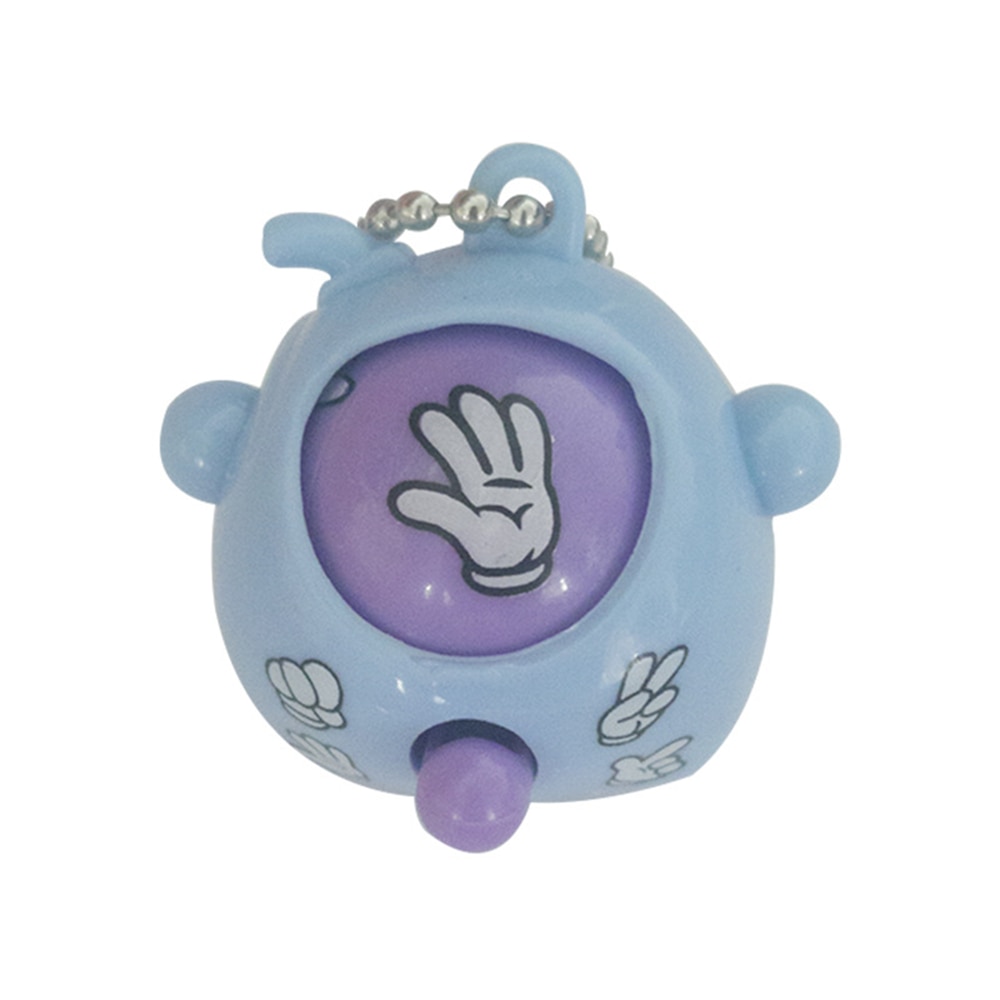 6Pcs Family Game Finger-Guessing Keychain Rock Paper Scissors Play For Kids Christmas