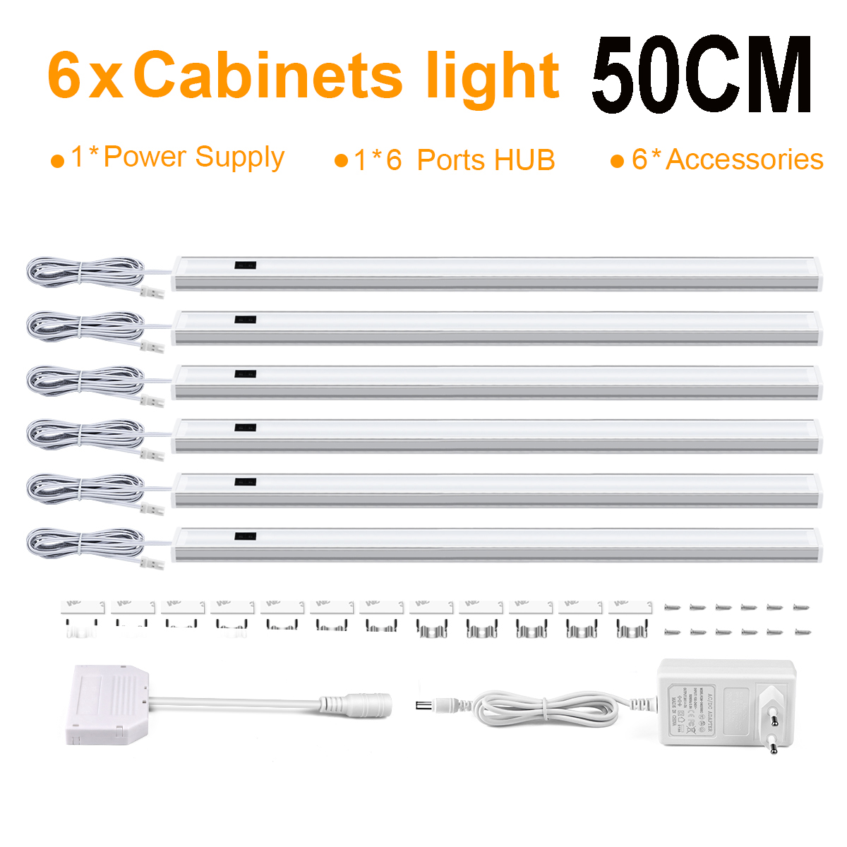 LED-Leuchten, starre Streifen, Barra de LUCES, LED-Leiste für die Aufbewahrung von Küchenschränken, parallele Beleuchtung, DC12 V, Handfeger-Bewegungsmelder-Röhren: Beige / Rosa