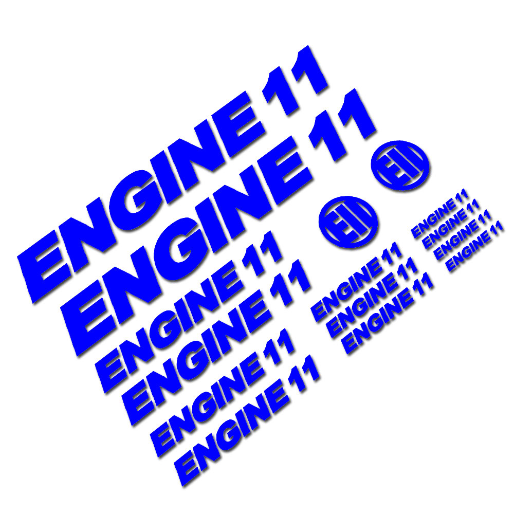 For ENGINE 11 Bike Frame Stickers Decal Bicycle Cycling: Blue