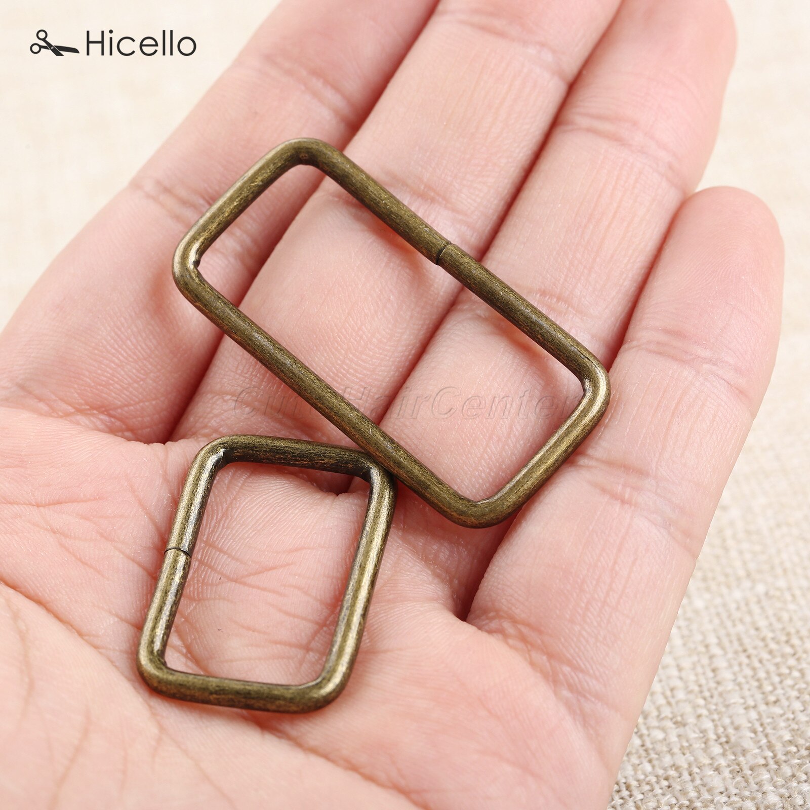 20Pcs/lot Metal square ring buckles Garment Belt DIY Needlework Luggage Sewing handmade Bag purse buttons Bronze Silver Hicello