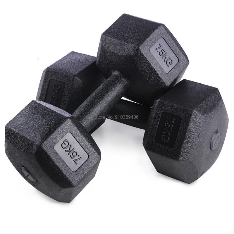 Sekskantede håndvægte træningsvægte til træning håndvægte fitnessudstyr fitnessudstyr 5-10kg sæt  of 2 enheder us eu lager