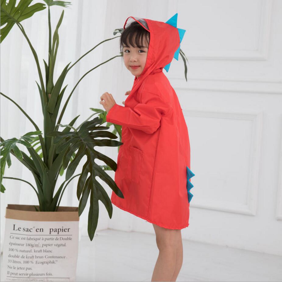 Barn bebis regnkappa dagis dinosaurie barn stor klass poncho barn barn poncho vår och höst 2-6 år