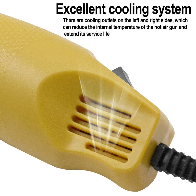 Mini Air Device Yellow Portable Air Blower Thermal Power Tool for for DIY Embossing Shrink Wrapping Drying Paint