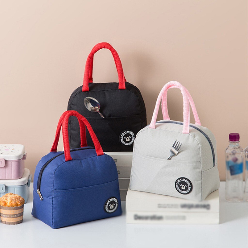 20# Functional Pattern Cooler Lunch Box Portable Insulated Canvas Lunch Bag Thermal Food Picnic Lunch Bags For Women Kids Sac