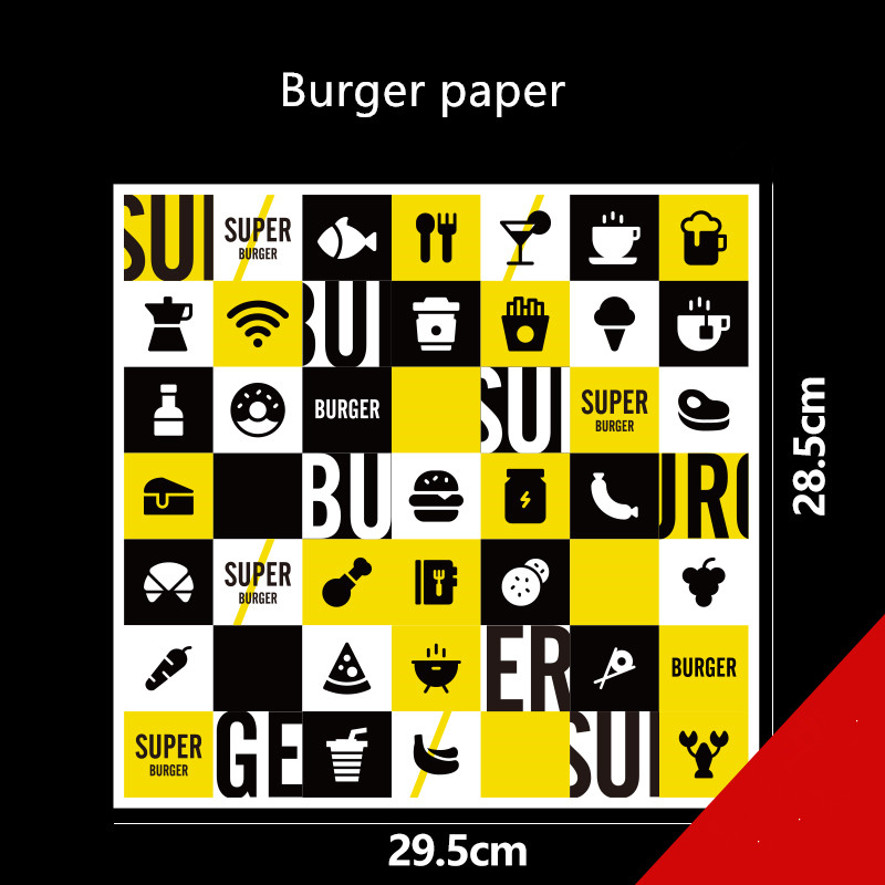 Vouw Gratis Burger Box Gebakken Kip Verpakking Frieten Snack Salade Papier Cup Hamburger Vetvrij Papier Zak: 2