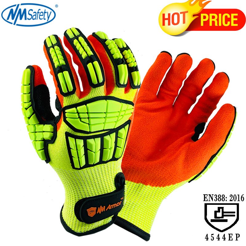 NMSafety-gants de sécurité ANSI A5, de travail avec revêtement HPPE résistant aux coupures, Anti-Vibration, niveau 5, mécanique: DY1350NM-HYOR / XXL